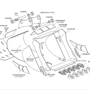 Enstruc HD Bucket Case/linkbelt Excavator 10-15T. Width 24", - Image 1